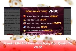 ảnh đại diện Khuyến Mãi Gửi Tiền Hàng Ngày Độc Quyền Tại VN86
