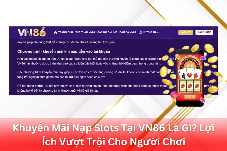 Khuyến Mãi Nạp Slots Tại VN86 Là Gì? Lợi Ích Vượt Trội Cho Người Chơi