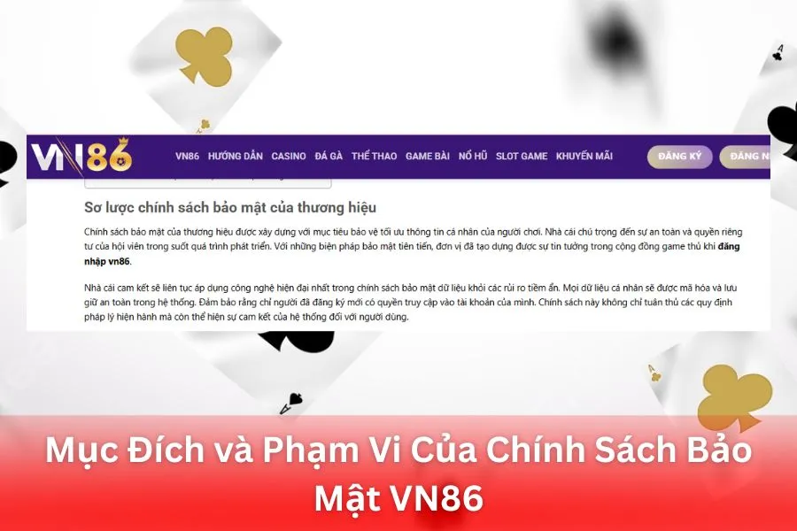 Mục Đích và Phạm Vi Của Chính Sách Bảo Mật VN86